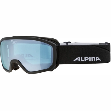 ALPINA Scarabeo JR. Q-LITE - OTG Skibril met spiegelende, contrastversterkende 100% uv-bescherming voor kinderen, wit, eenheidsmaat